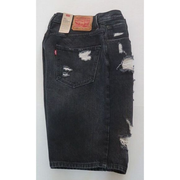 Levi's 569 Men's Sz 31 Black Loose Straight Denim Shorts - Picture 5 of 5